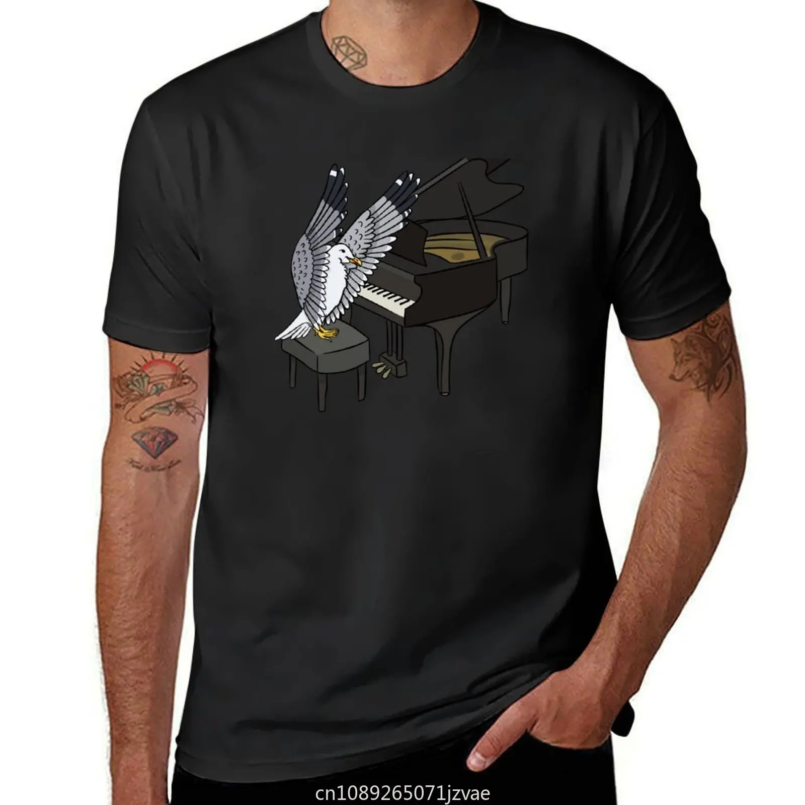 Keyboard Playin' Seabird T-Shirt for a boy summer top customizeds cute clothes designer t shirt men