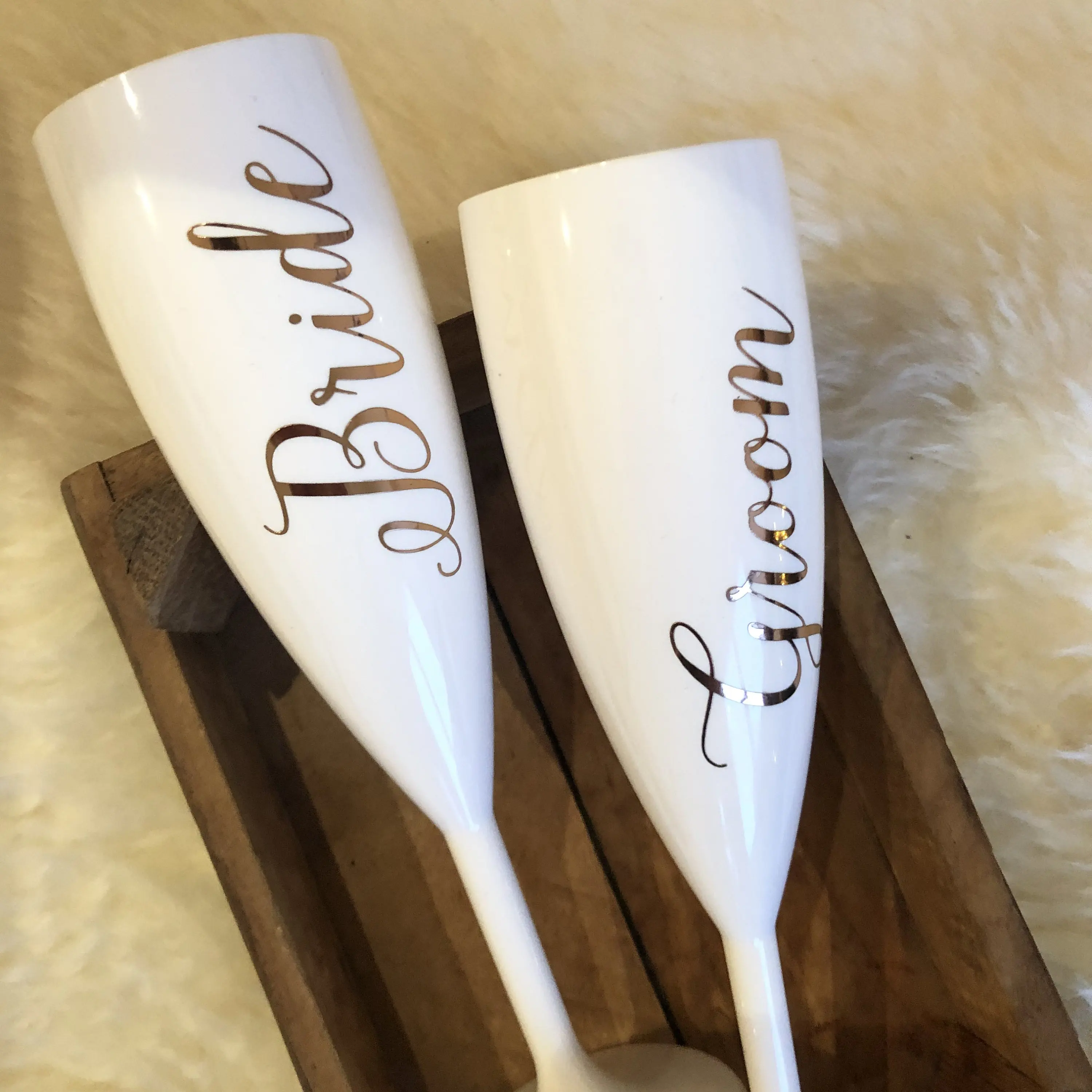 Personalisierte Champagnerflöte, weißes Prosecco-Glas, individuelle Brautjungfer, Weinbecher, Party, Acryl, Kelch, Braut, Urlaubsgeschenke für Sie – Detail 5