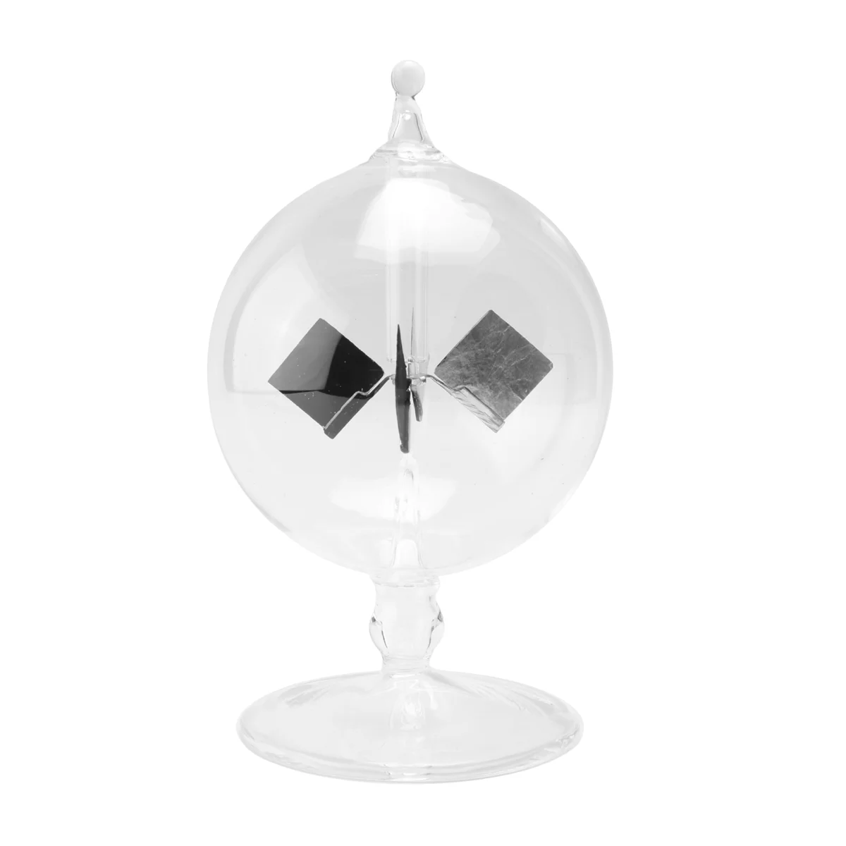 Solar Crookes Radiometer Glass Windmill Handmade Toy for Party Home Decoration Gift Transparent