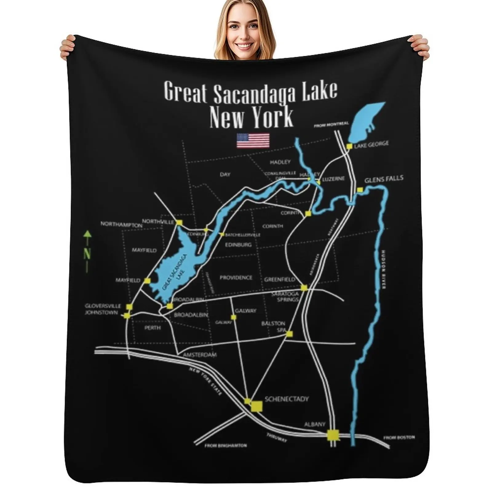 Kopia koszulki Ghost Boo T-SGreat Sacandaga Lake, mapa Great Sacandaga Lake, koszulka New Yorkhirt, koszulka Halloween Ghost Boo, koc.