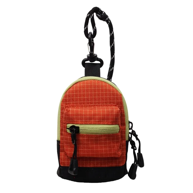 حقيبة كتلة الألوان الصغيرة حبال Ins العصرية Crossbody الرقبة الحقيبة لمفاتيح المحفظة Airpods للجنسين حقيبة الصدر للأنشطة الخارجية