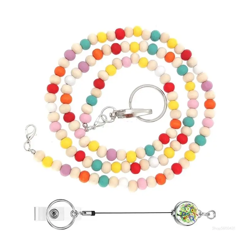 Colored Beaded Lanyard Necklace for Women Eyeglass Holder Lanyard