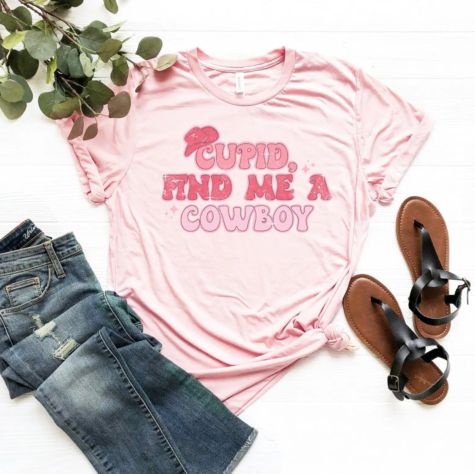 Cupid Find Me A Cowboy T Shirt Funny Love Valentines Day Gift Western Valentine Howdy