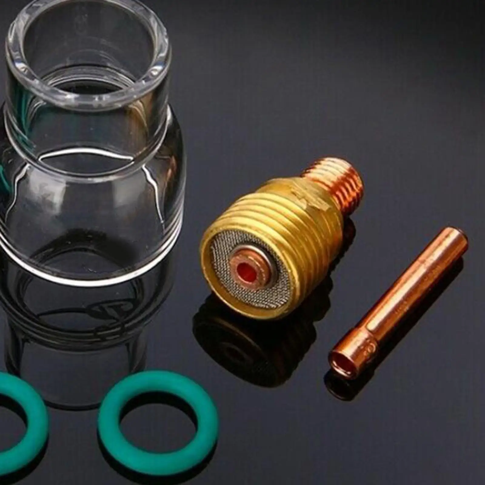 7pcs/set Torch TIG Welding Gas Lens #12 Glass Cup Kit for WP-17 WP-18 WP-26 Air Cooled Welding Torches