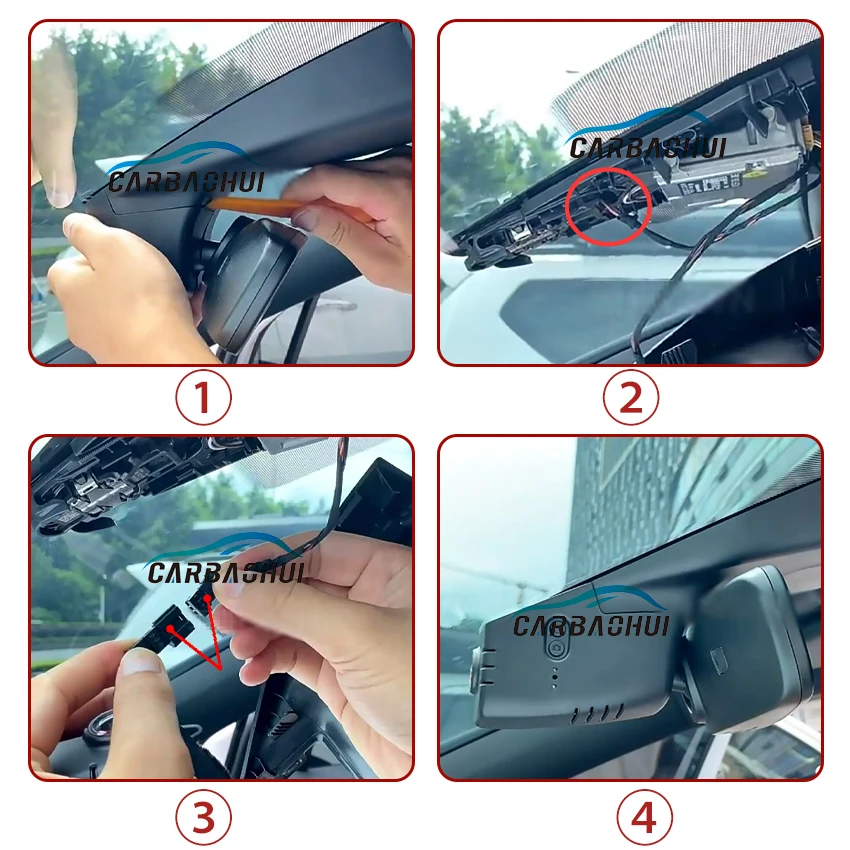 For Volkswagen VW Talagon 2021-2024 Front and Rear Dash Cam for Car Camera Recorder Dashcam WIFI Car Dvr Recording Devices