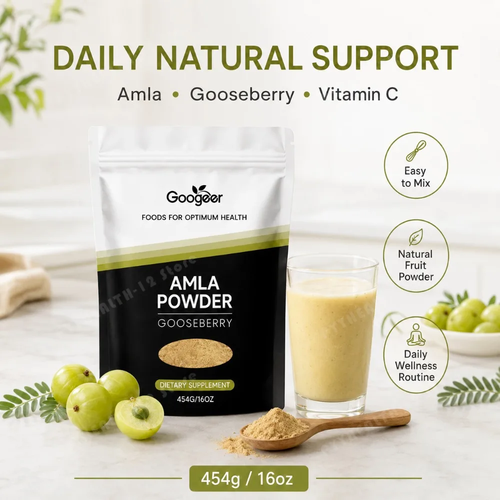 

Amla Fruit Powder with Vitamin C and Gooseberry Powder 454g, Fine Daily Mix for Antioxidant Wellness Support Adults Daily Use