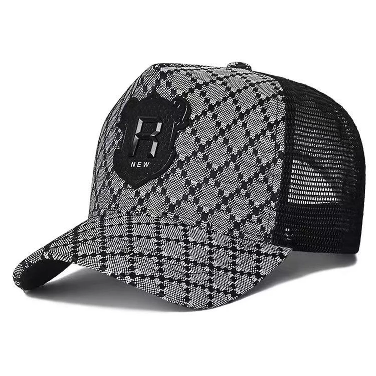 Unisex Baseballkappen mit R-Buchstaben-Stickerei, Frühling, Sommer, Outdoor, verstellbare Freizeithüte, Sonnenschutzhut, Sportkappe – Detail 6