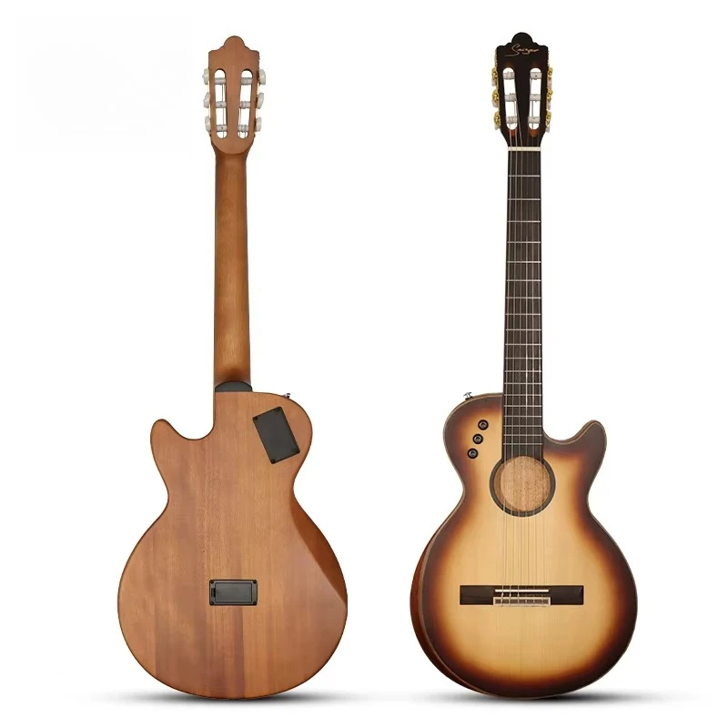 40inch Cutaway Classical Thin Body Solid Spruce Matte Finish Rosewood Fingerboard Nylon 6-String Guitar