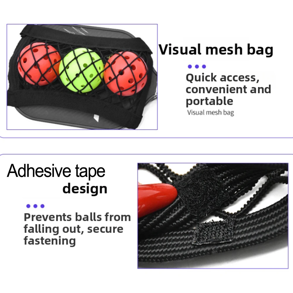 

Сумка на шнурке, сетчатая сумка для пиклбола, для соревнований, дышащая конструкция, вмещает до 3 мячей, прозрачная видимость