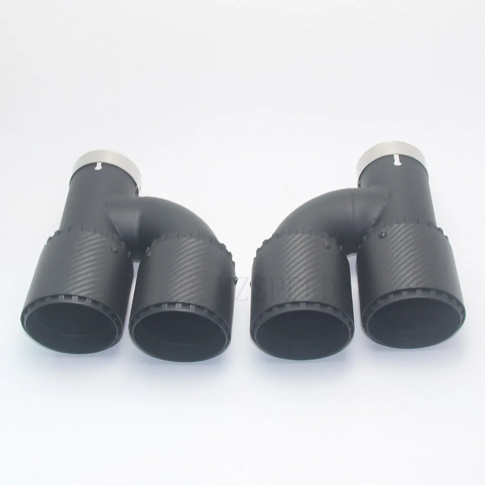 

exhaust muffler tail throat black stainless steel h carbon fibre trim pipe modified car General purpose type