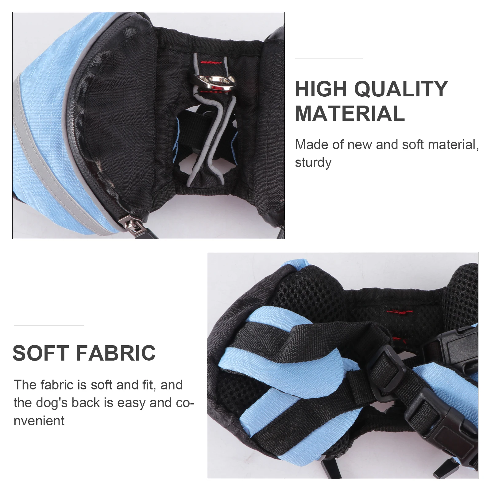 

Dog Backpack Small Hiking Pet Carrier Waterproof Oxford Golden Saddle Bag Travel Camping Non Slip Adjustable