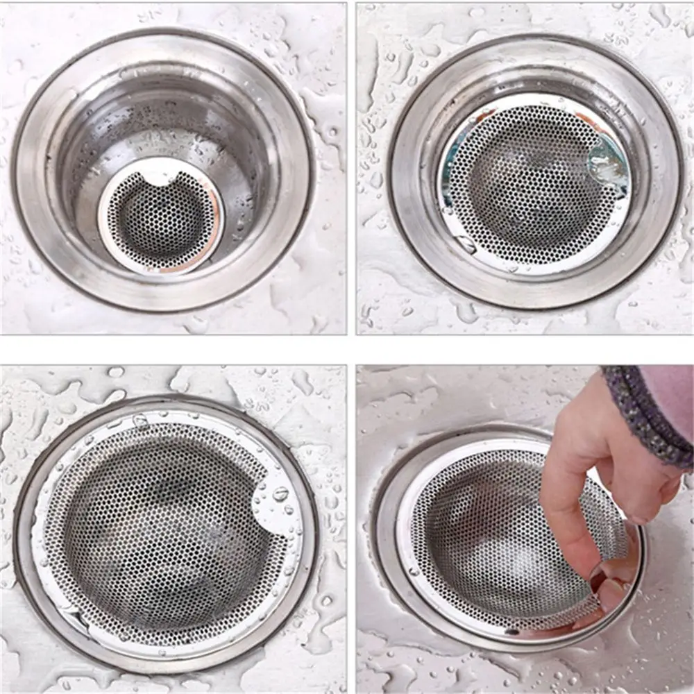 Kitchen Shower Bathtub Stainless Steel Sink Strainer Mesh Trap Drain Filter