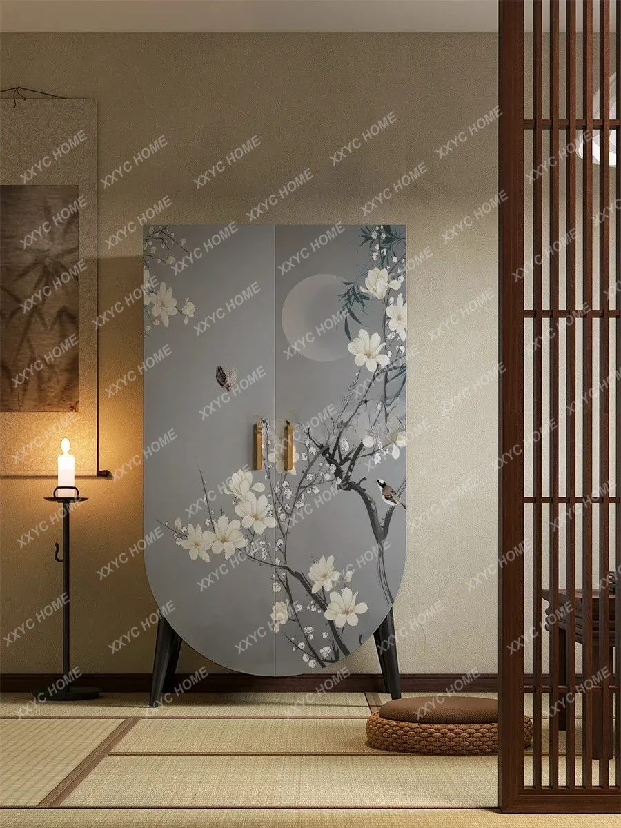 

A lNew Chinese Style Storage Wardrobe Storage Locker of Bed End Solid Wood Decoration