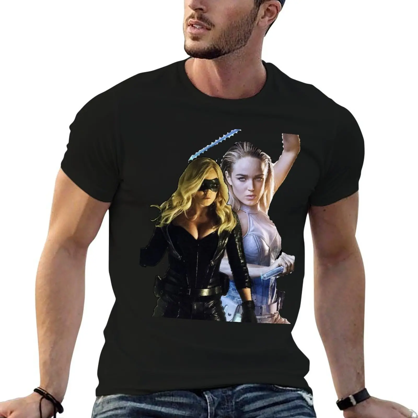 Camiseta con estampado de Black Canary y White Canary/Sara Lance - Legends of Tomorrow/Arrow para hombre