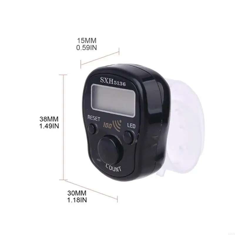 E06B Tasbeeh Eletrônico Contadores Lap Track Clicker Portátil para Anel para Pessoas