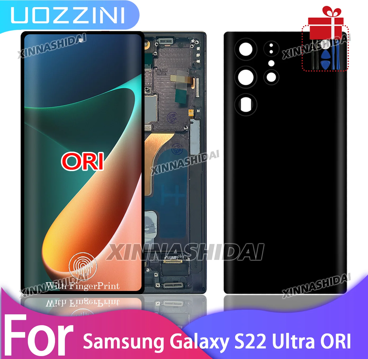 New 6.8''AMOLED For Samsung Galaxy S22 Ultra LCD Display Touch Screen Digitizer Assembly Replacement Parts