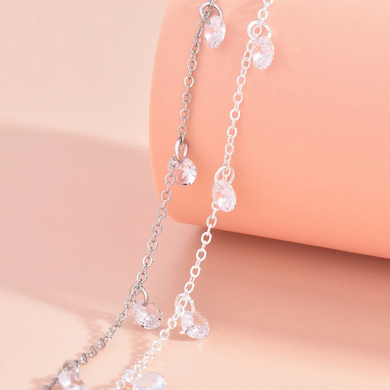 Shining Zircon Crystal Bracelet Fashion Chain Bracelet For Women Elegant Charm Wedding Party Friends Gift Jewelry