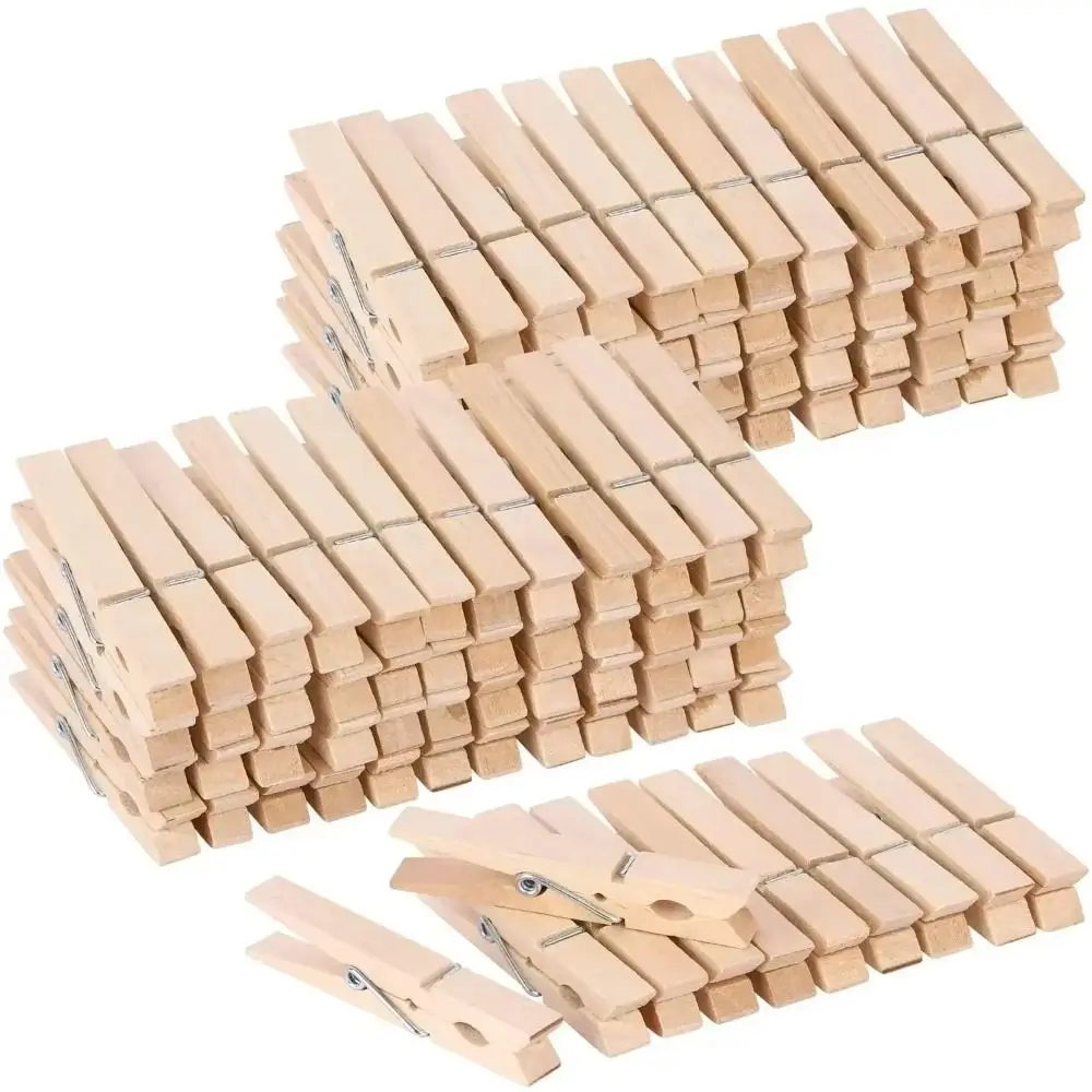 50/100pcs Durable Wooden Photo Clips Mini Reusable Memo Paper Peg Clothespin for Hanging Pictures Paper DIY Crafts