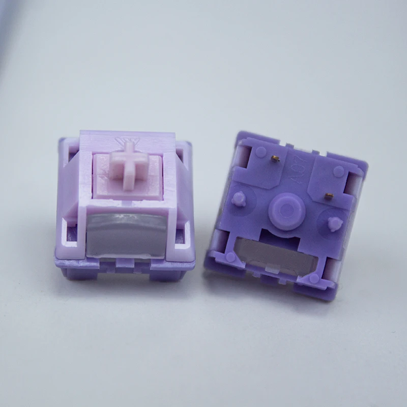 KTT Hyacinth Pink Switch 45g Linear Pre-Lubed 5 Pins Hot Swap Pom Stem Switches For Mx Mechanical Gaming Keyboard 기계식 키보드