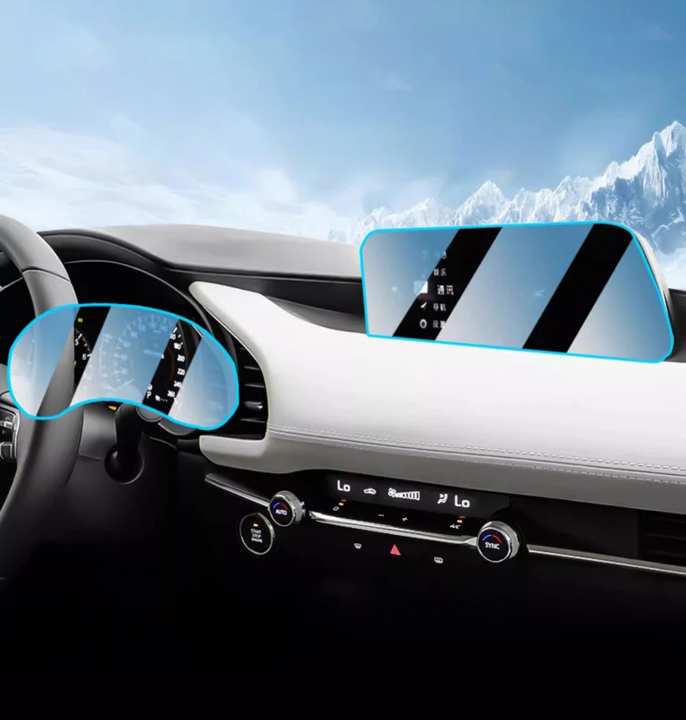Car Interior TPU Protective Film For Mazda 3 BP M3 Axela 2019 2020 2021 2022 2023 2024 2025 Pre-cut Film Transparent Cover view 3