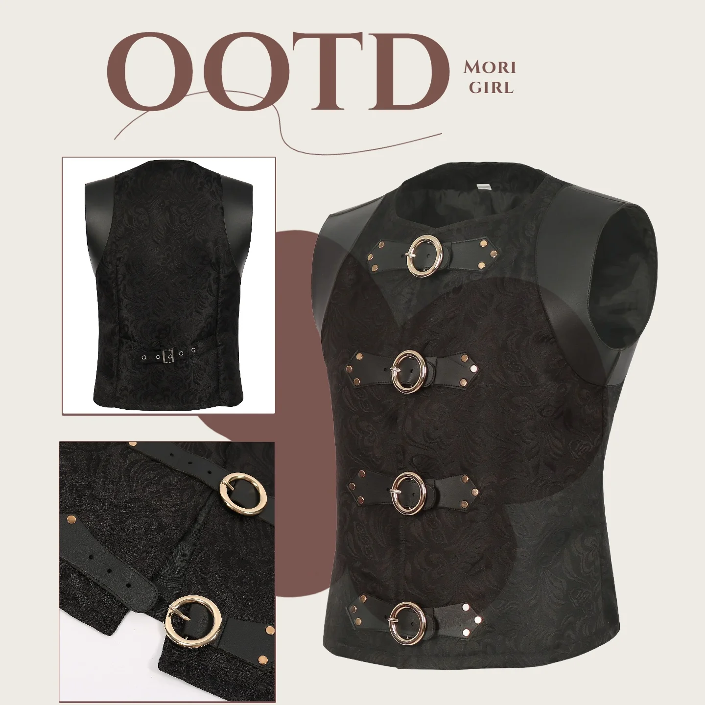 Disfraz de Halloween, ropa de caballero, corsé Medieval, chaleco de retazos, traje de actuación en escenario superior para hombre