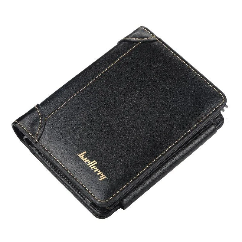 Neue Leder Männer Brieftaschen Hohe Qualität Zipper Kurze Desigh Karte Halter Männlichen Geldbörse Vintage Münze Halter Männer Brieftaschen – Detail 3