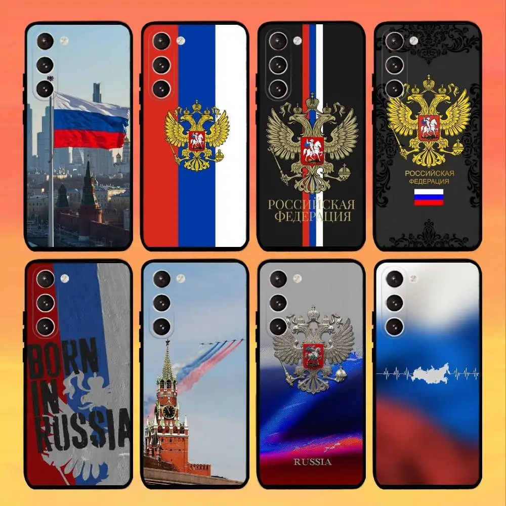 

Russia Flag Phone Case For Samsung Galaxy A73,A72,A71,A70,A53,A52,A51,Others Soft Black Cover