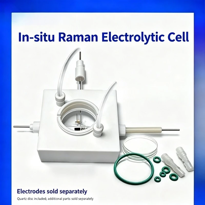 In-situ Raman Spectroelectrochemical Cell, 3-Electrode Test Cell for Aqueous & Non-Aqueous System