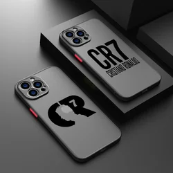 Piłka nożna CR7 Cristianos ronaldos Etui na telefon do iPhone'a 16 15 14 13 12 11 Mini Pro Max XSMax 8 Plus Matte Transparent Back Cover