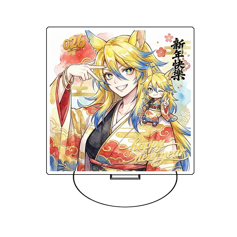Pretty Derby Double Sided Acrylic Stand Keychain 2026 New Anime Stand Tokai Teio Mejiro McQueen Desk Decor Gift 10CM