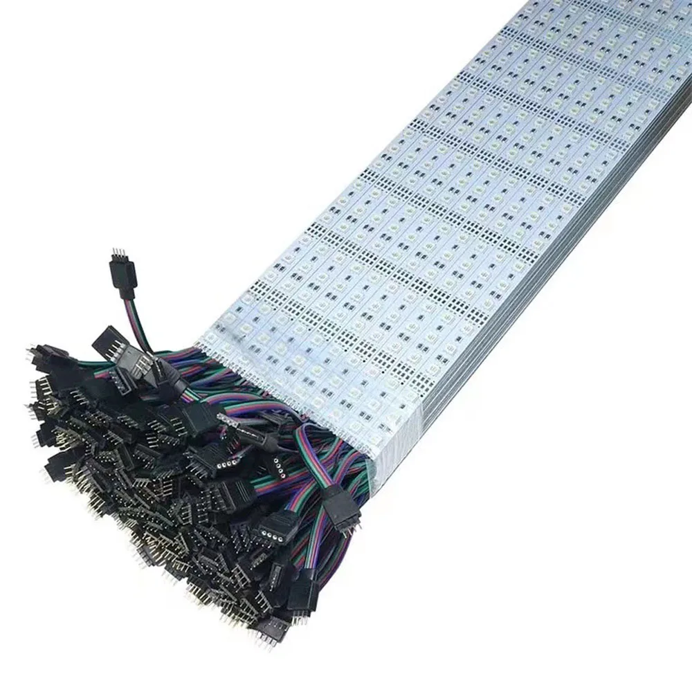 10pcs 50cm 12V 24V LED Hard Strip 5050 RGB Rigid Hard Bar strip Colorful Changeable White Warm White Red Green Blue 72 leds/m