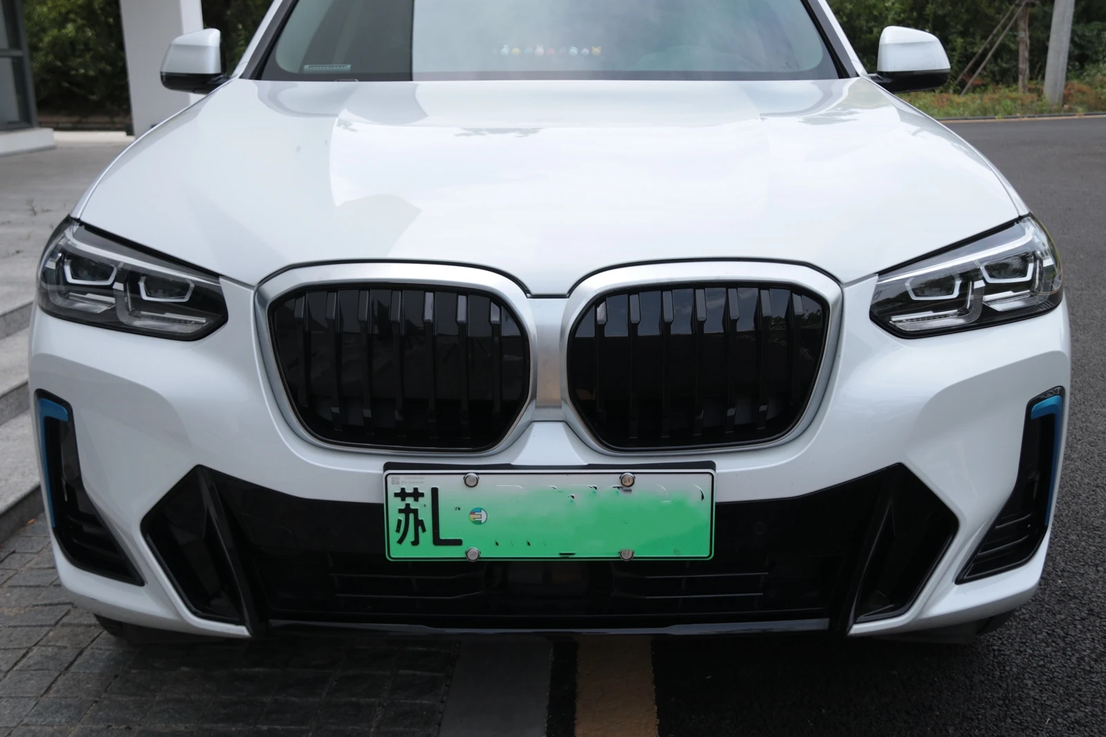 

2pcs Racing Grills For BMW IX3 G08 2022-2024 Front Kidney Grille Black/Silver Upper Bumper Hood Mesh Cover Grid