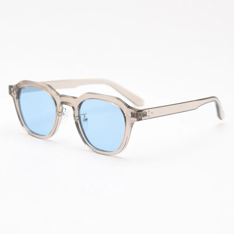 Polarized Sun Glasses for Women Mens TR90 Square Polygon Vintage Sunglasses with Thick Frame Luxury Brand Design Retro Eyewear