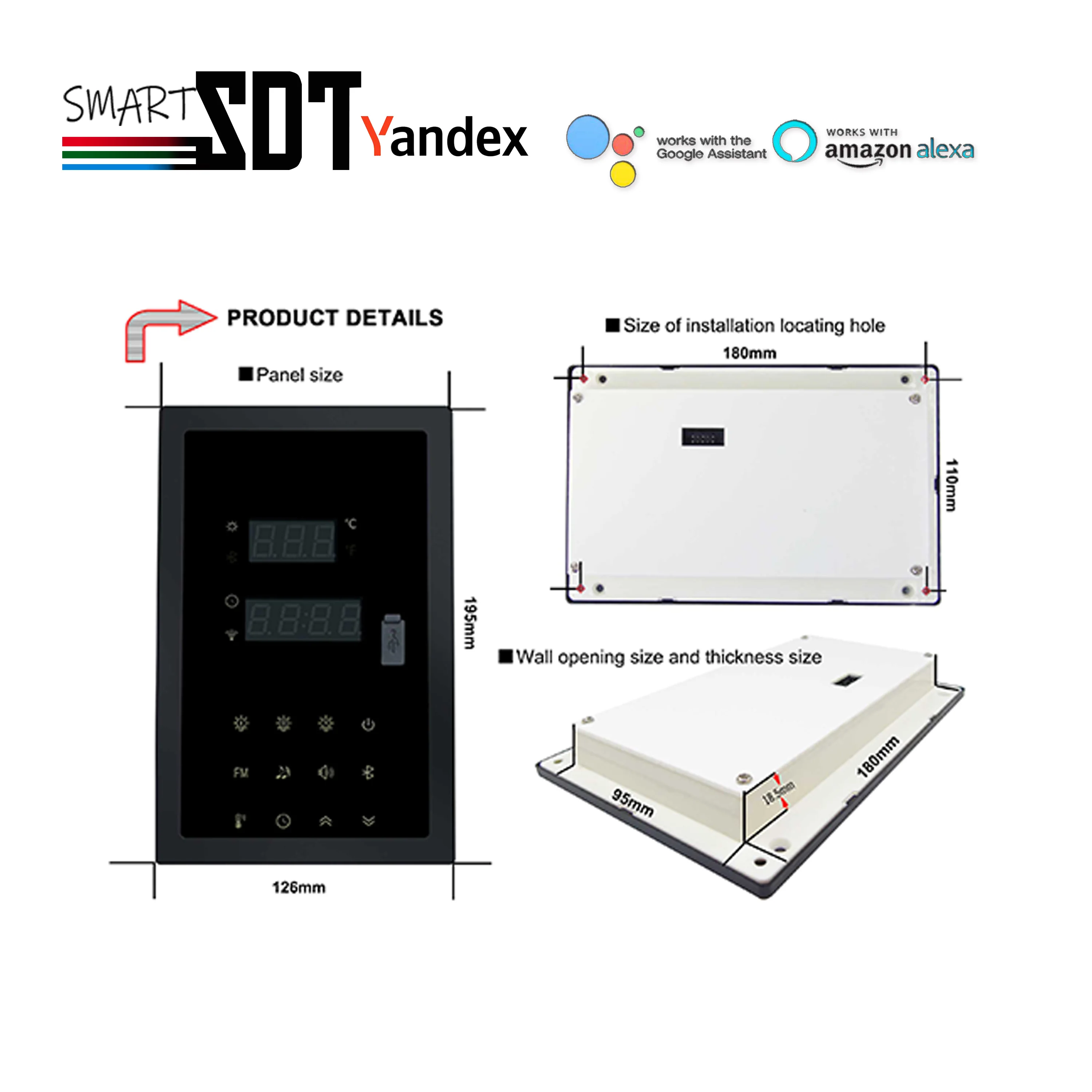 Control Panel Power Board for Sauna Room Multifunctional Heat Music Lamp Electrotherapy Function By Remote WIFI TUYA Mobile APP