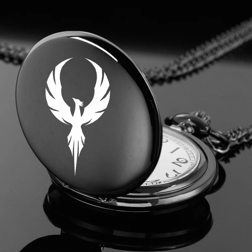 Retro phoenix Design Quartz Necklace Pocket Watch Mens Womens Steampunk Vintage Pendant Watches Unique Gifts reloj de bolsillo