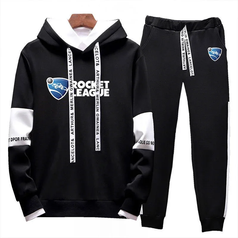 Rocket League-Survêtement à capuche pour homme, pull à manches longues, sweats à capuche et pantalons de survêtement, vêtements de sport en plein air, deux pièces trempées, printemps, automne, nouveau