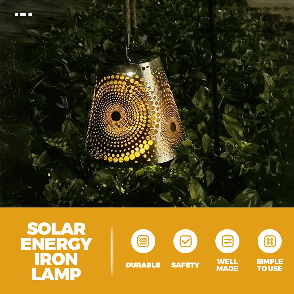 

Solar Lawn Light Outdoor Indoor Lanterns Lights Iron Craft Branches Art Hanging