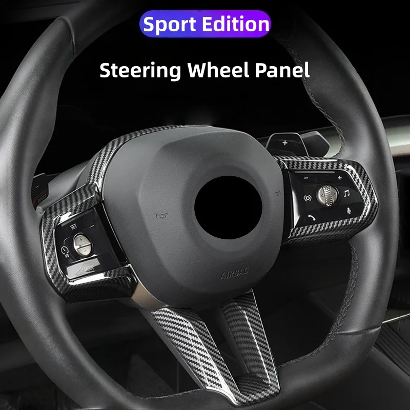 

Carbon Fiber Car Steering Wheel Panel Decoration Frame Cover For BMW M Sport G30 G32 G20 X3 X4 G01 G02 X5 X7 G05 G07 5 Series