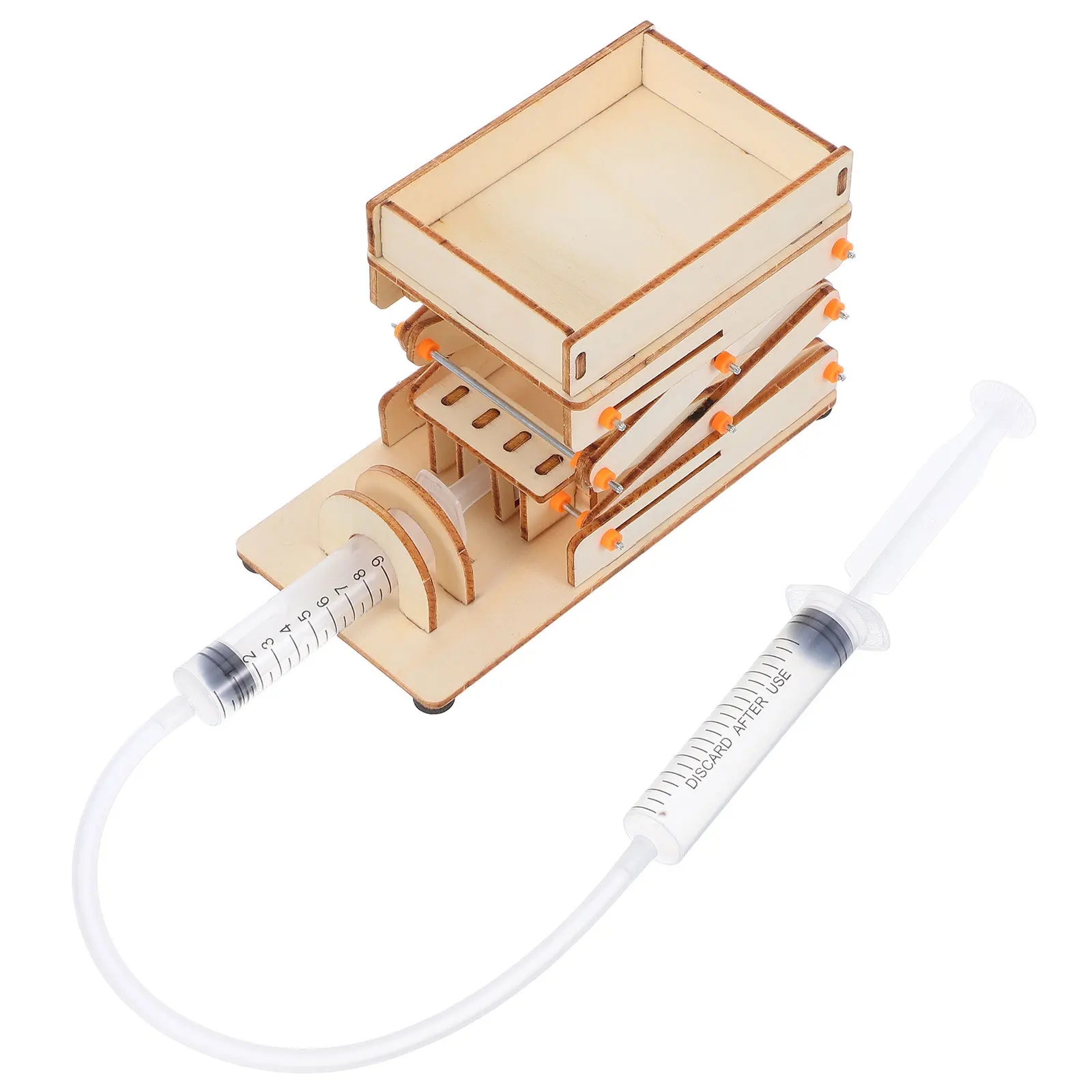 1 Set Hydraulic Lifting Platform Adjustable Height Diy Lab Jack Machine For Kids Scientific Experiments Educational Science