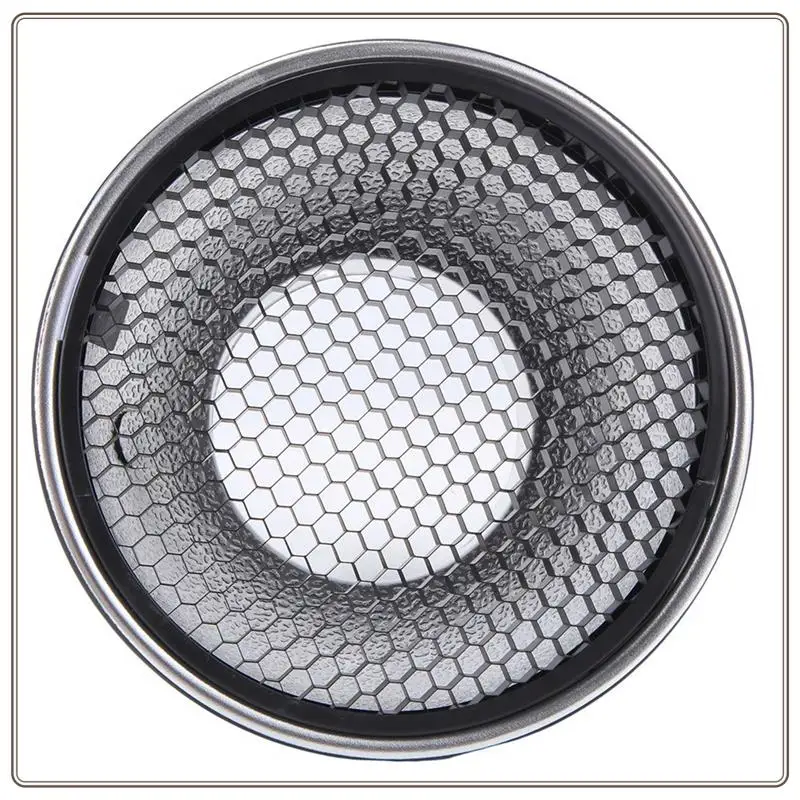 طبق غطاء مصباح ناشر عاكس موثوق به 7 بوصة مع 60 °   غطاء قياسي للفم من شبكة قرص العسل لـ Bowens Mount Studio Strob