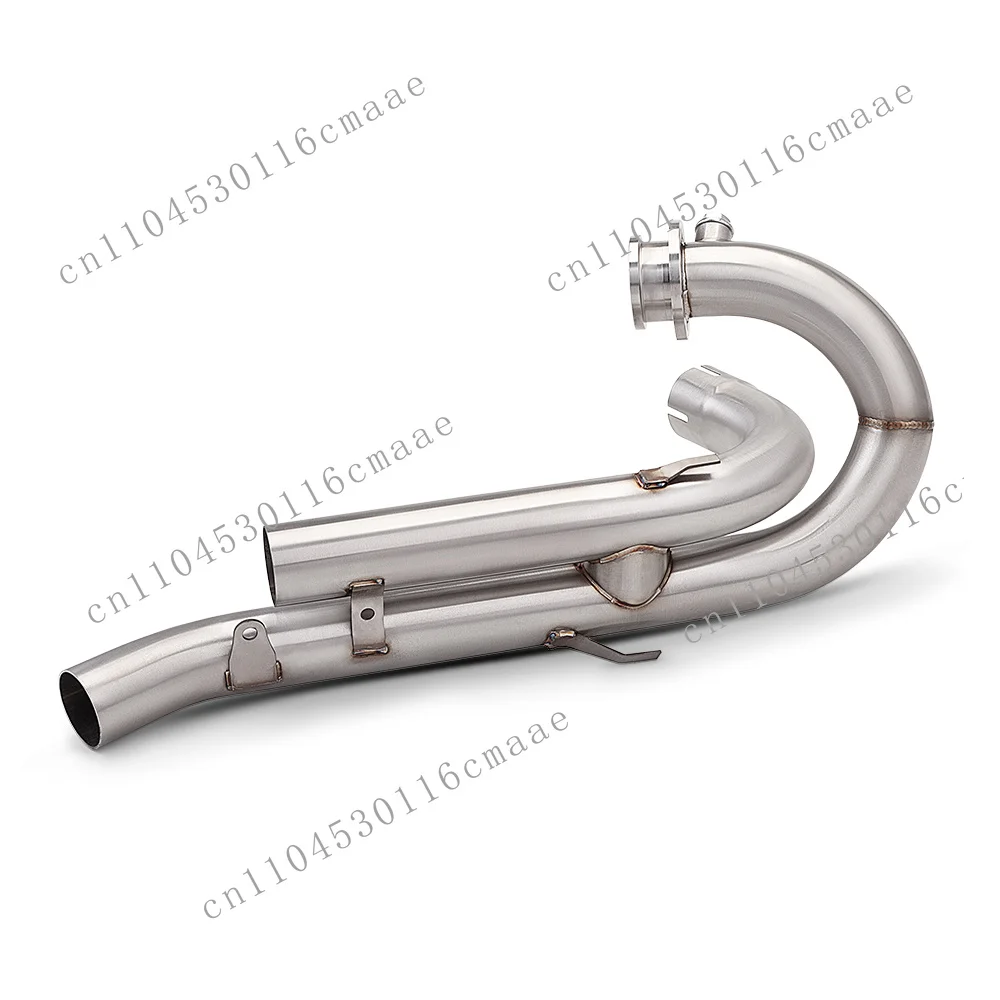 Motorcycle engine exhaust muffler system front connecting pipe, suitable for 900 stainless steel front header 2017-2025