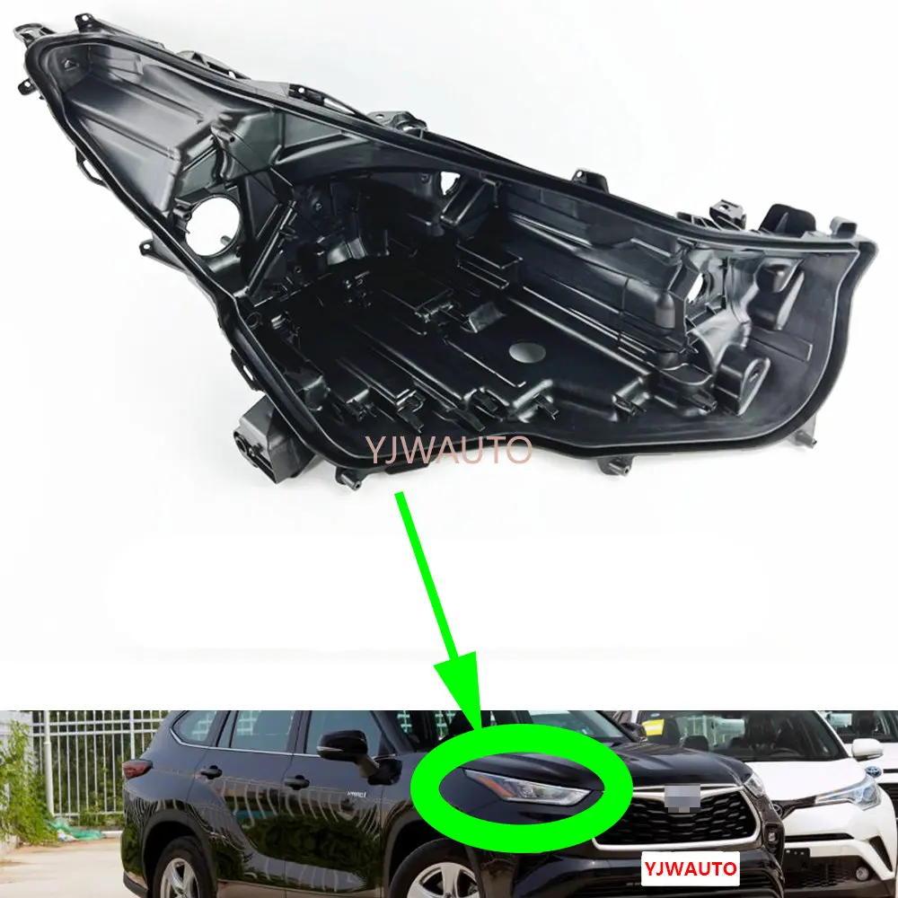 Headlight Base for Toyota Highlander 2022 2023 Headlamp House Car Light Base Front Lamp Holder Auto Headlamp Back Support