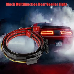 130cm Car Led Spoiler Tail Lights Universal Black Multifunction Taillights Auto Driving Brake Turn Signal Rear Lamp Car Styling