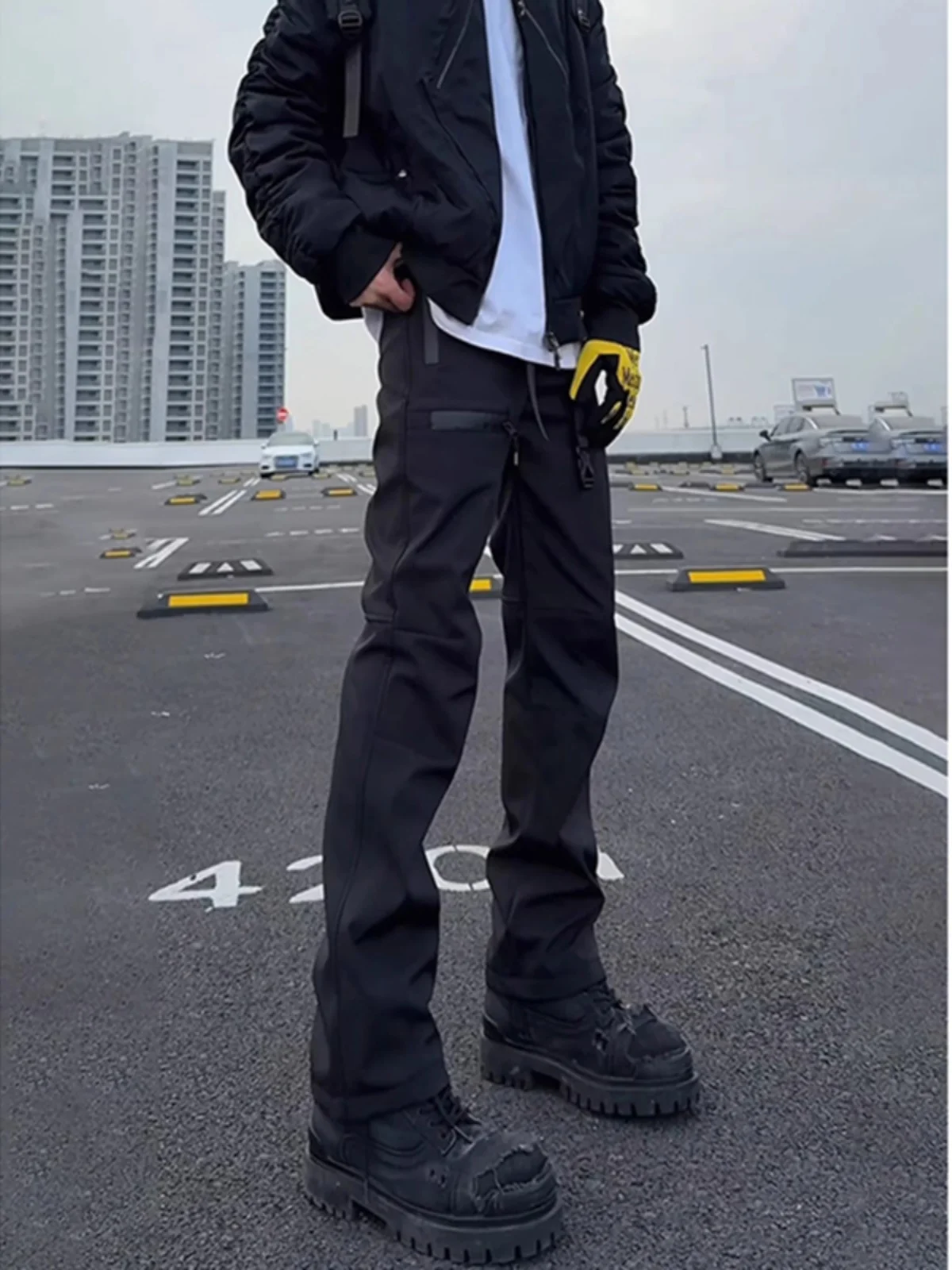 

Мужские рабочие брюки GTLA из мягкой ткани, утепленные флисом, для активного отдыха, повседневные, с боковой молнией, функциональная рабочая одежда