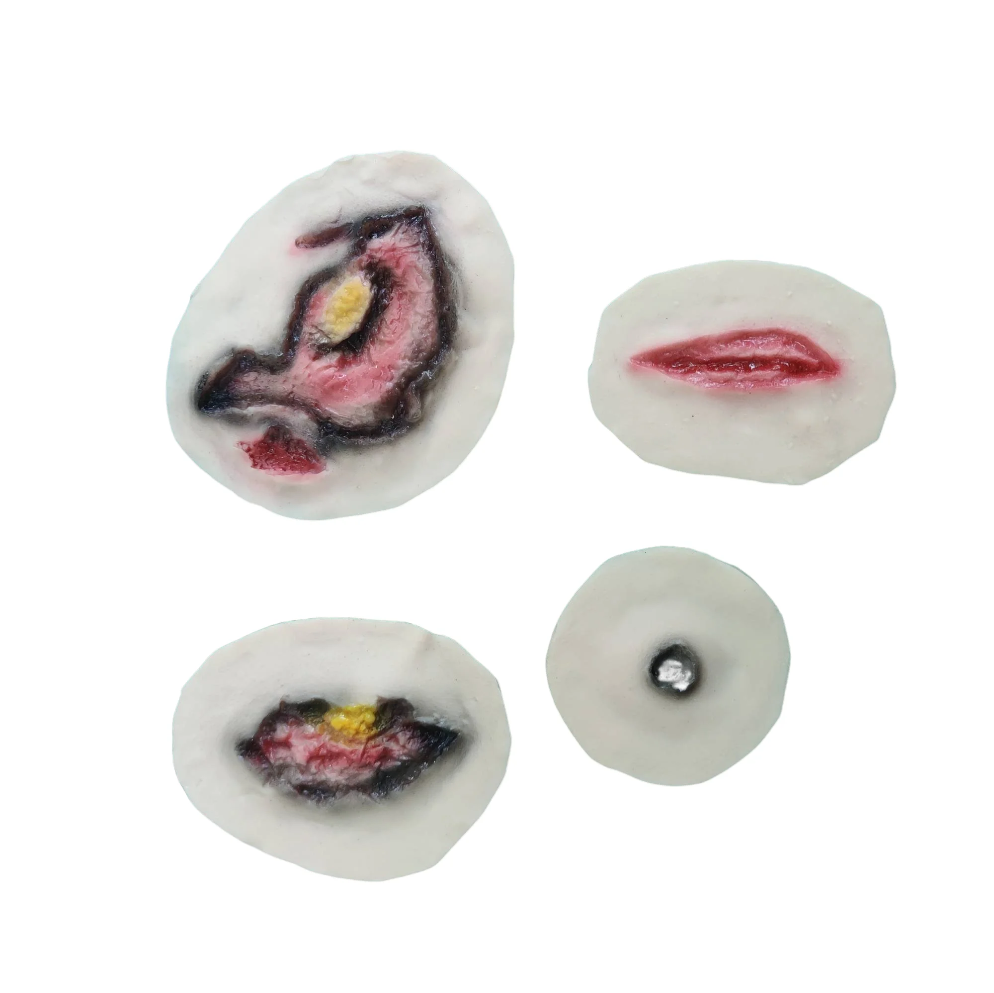 4 Pcs Simulated Wound Model Wound Incision Film Props Wound Suture Training Medical and Makeup Artist Design