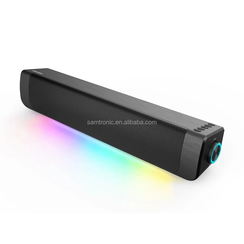 

Samtronic DS10 Desk Mini Soundbar Speaker BT V5.3 Triple-Mode Audio 3D Soundscape Surround SubwooferSound Box for Laptop PC