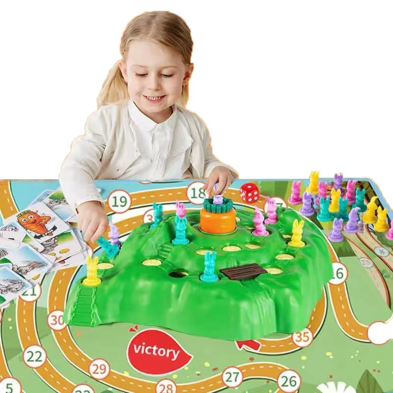 

Kid Party Games Puzzle Toys Multiplayer Table Games Building Blocks Flying Chess Checkers Competitive Interaction Rabbit Trap