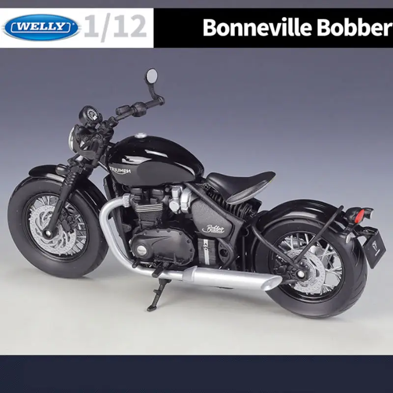 Welly 1:12 Triomf Bonneville Bobber Legering Race Motorfiets Model Simulatie Diecast Metal Sport Motorfiets Model Kindercadeau