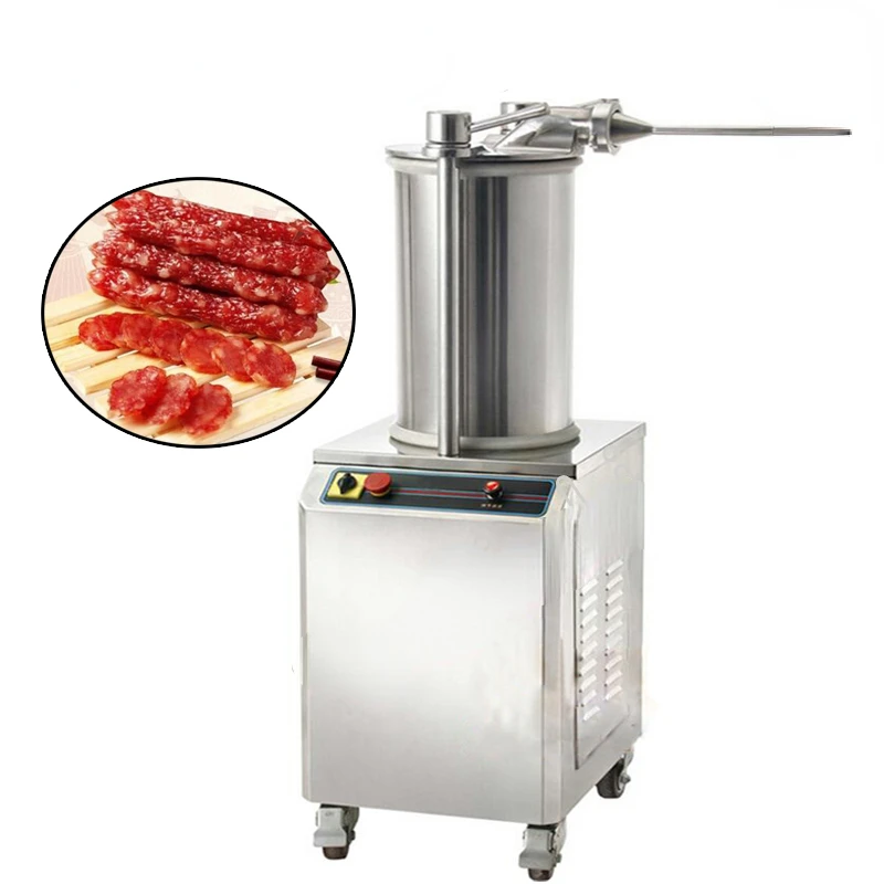 Enchimento hidráulico automático salsicha, Salsicha Stuffer, Extrusora de carne comercial, Encha a máquina de recheio