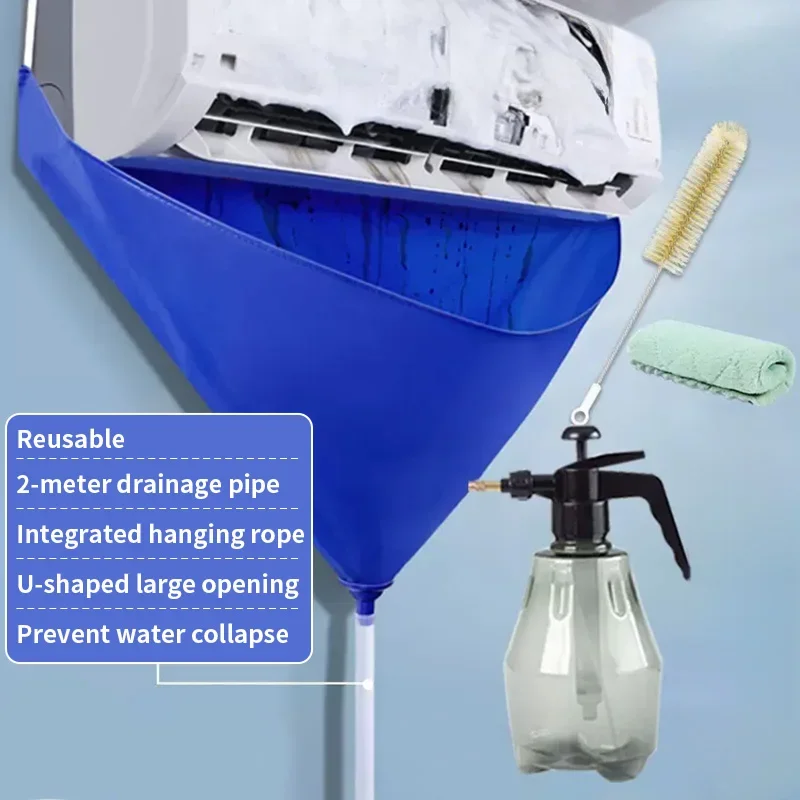 Aircon Cleaning Kit Ac Cleaner Tools Air Conditioner Cleaning Bag with Drain Pipe Waterproof  Home Air Conditioning Washing Set